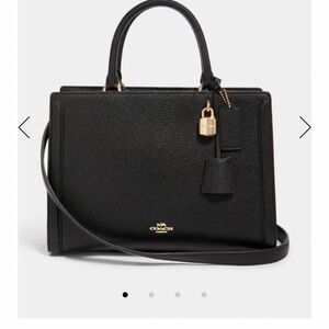 COACH Zoe Caryall black leather